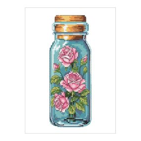 Z10909 Roses in a bottle 13x18 cm