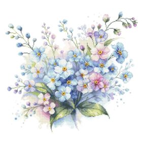 Z10950 Forget me nots 40x36 cm