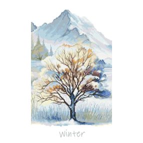 Z10959 Four seasons - Winter tree 20x35 cm