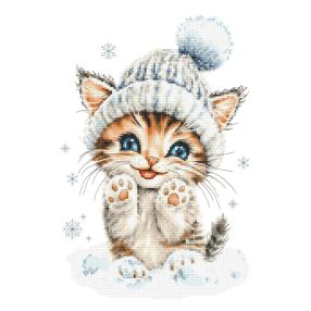 Z10982 Winter kitten 22x30 cm