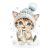 Z10982 Winter kitten 22x30 cm