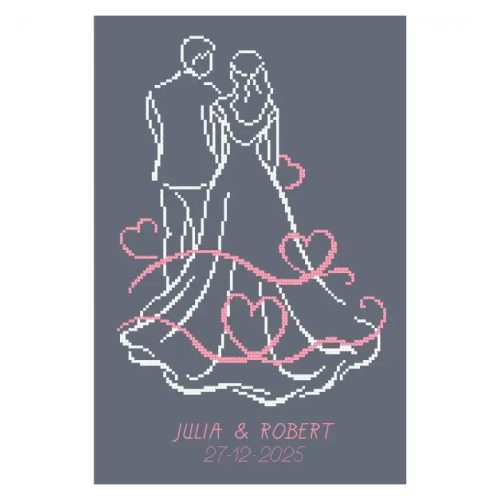 Z10994 Wedding memory - Couple with hearts 20x30 cm