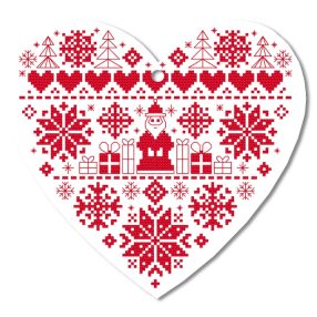 Z11049 Christmas heart II 20x19 cm