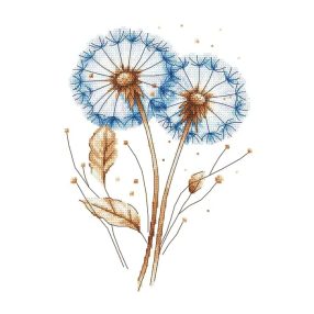 Z11136 Blue dandelions 30x20 cm