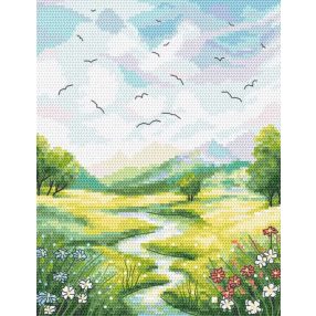 Z11140 River in the valley 16x21 cm