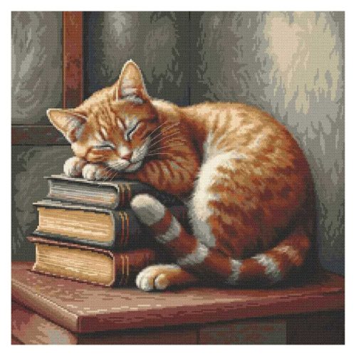 Z11179 Cat reader 40x40 cm