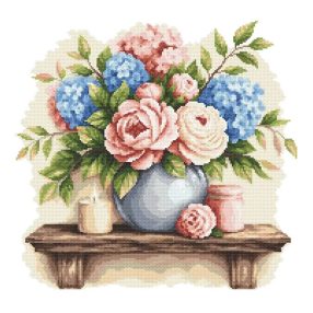 Z11219 Bazsarózsák és orgonák 35x35 cm