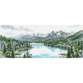 Z11222 Folyó a hegyeknél 62x25 cm