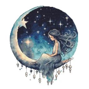 Z11403 Lány a holdon 30x30 cm
