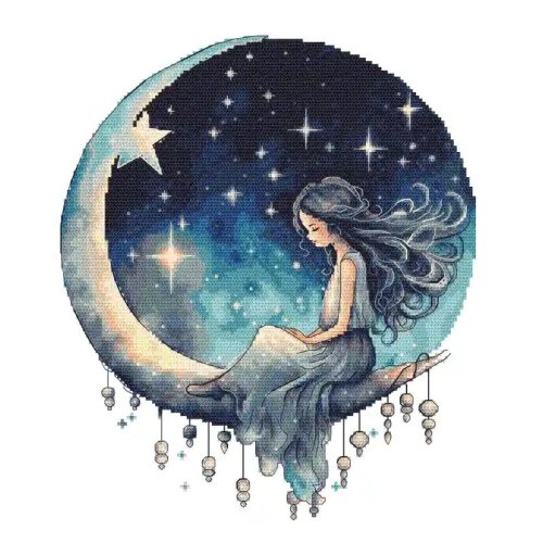 Z11403 Lány a holdon 30x30 cm