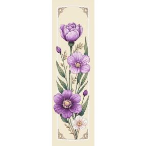 Z11408 Purple flowers 15x50 cm