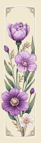 Z11408 Purple flowers 15x50 cm
