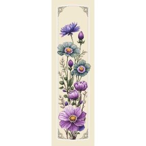 Z11410 Purple flowers 15x50 cm