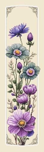 Z11410 Purple flowers 15x50 cm