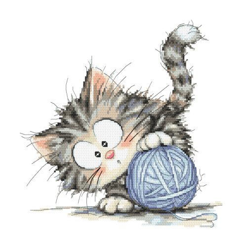 Z11430 Mischievous kitten 25x25 cm