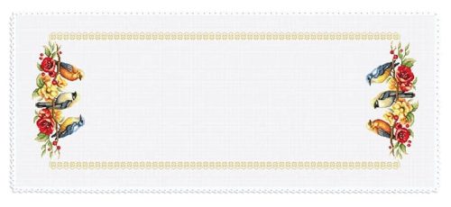 ZU10577 Table runner with birds 110x45 cm