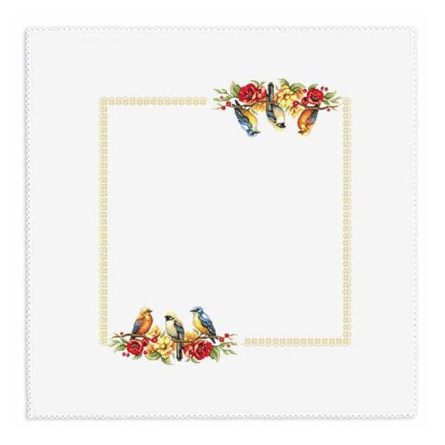 ZU10578 Tablecloth with birds 90x90 cm