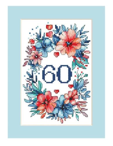 ZU10964 Birthday card with a floral arrangement 15x21 cm