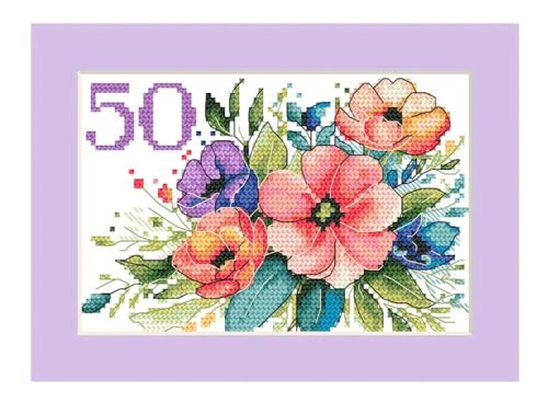 ZU10965 Birthday card with flowers 15x21 cm