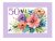 ZU10965 Birthday card with flowers 15x21 cm
