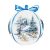 ZU10983 Christmas ball with a mountain landscap 15 cm