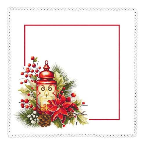 ZU11162 Napkin with Christmas lantern 45x45 cm