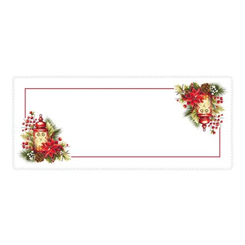ZU11163 Table runner with Christmas lantern 110x45 cm
