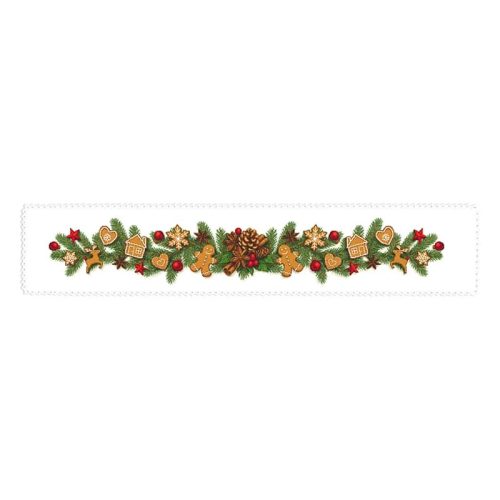 ZU11166 Long table runner with gingerbread 117x21 cm
