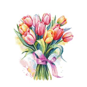 Z10877 Watercolour tulips 32x40 cm