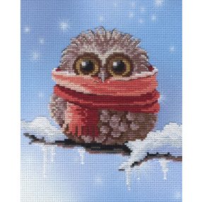 Printed background cross stitch