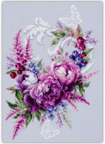 ci-070-004 Lila selyem bazsarózsák 19x27 cm