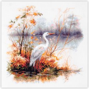 ci-070-009 White Heron 26x26 cm