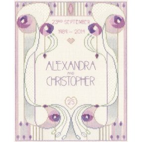 dwmkp04  Wedding / Anniversary Sampler 28x22,5cm