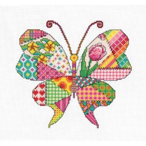 hc-1964a Patchwork Butterfly 19x17,5 cm