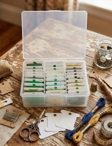 jjpo04 Fonaltároló műanyag doboz 13x10x5 cm