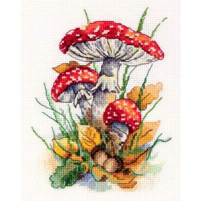 kl8-515 Fly agarics 14,5x17 cm