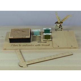 pb-014x10 Bobbina tartó, tűtartó, ollótartó 30x12 cm