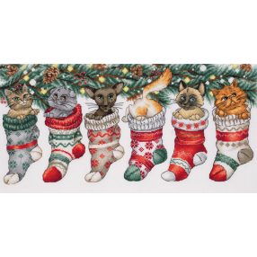 ppr-7405 Chistmas cute cats 37x19,5 cm