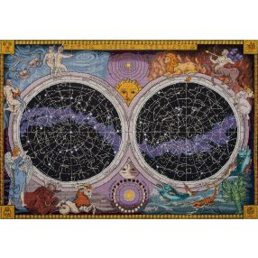 ppz-7275 Starry Sky Map 67x47,5 cm