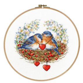 rs024 Birds in the nest 30x30 cm