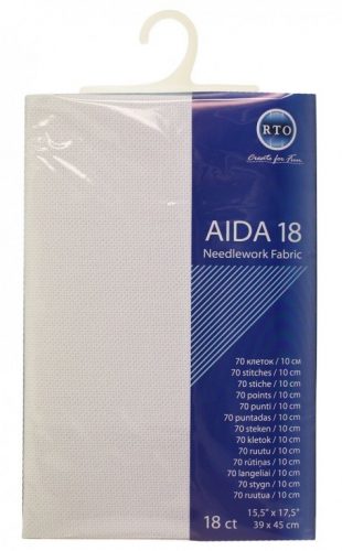 rto-A-18-100 Aida 18ct fehér 39x45 cm