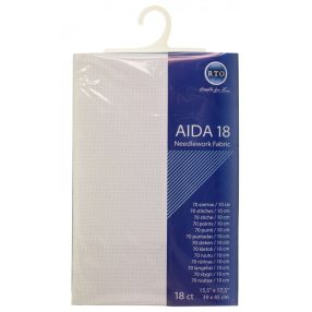 rto-A18-100 Aida 18ct fehér 39x45 cm