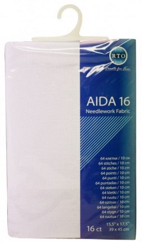 rto-a16-100  Aida 16ct fehér 39x45 cm